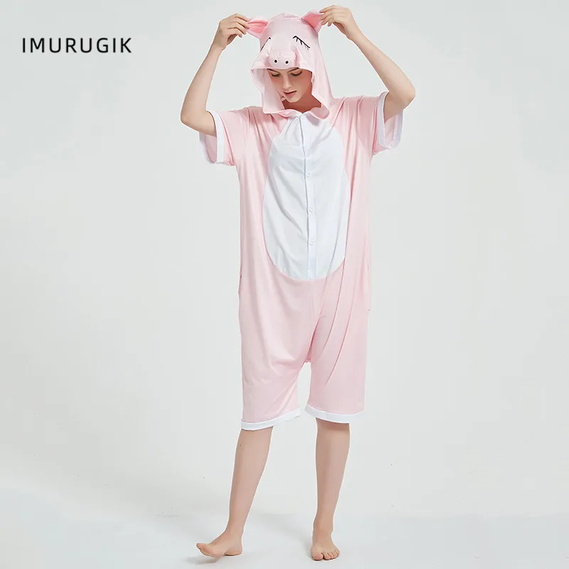 Костюмы на Хэллоуин кигуруми Комбинезоны розовая свинка Косплей Взрослый костюм