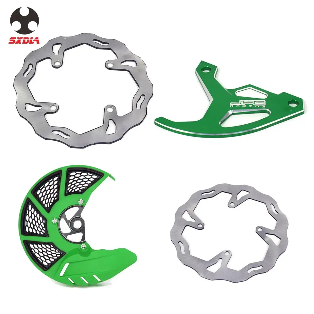 

Для Kawasaki KX250 KX250F KX450F KLX450R KX KLX 250 250F 450F мотоциклетные Передние Задние тормозные диски Защита Крышки ротора