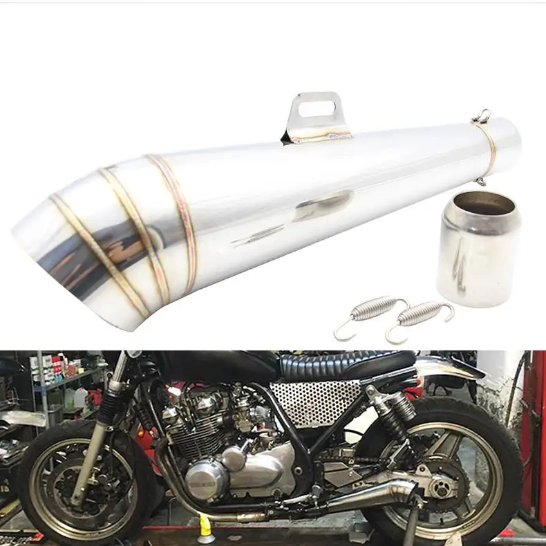 Глушитель выхлопной трубы из нержавеющей стали HiMISS 51 мм для мотоцикла скутера