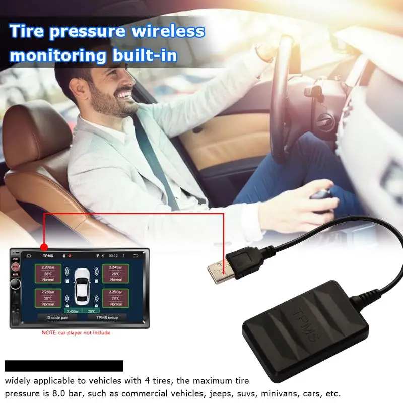 TY05N USB Android TPMS внутренний датчик система мониторинга давления в шинах