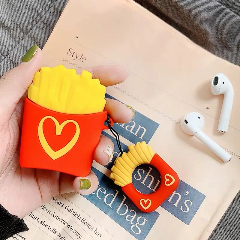 Темно-желтый Силиконовый чехол для airpods 2 airpods, чехол с милым единорогом, розовый мультяшный защитный чехол, беспроводной чехол для наушников air pods 2, чехол - Цвет: Темно-желтый