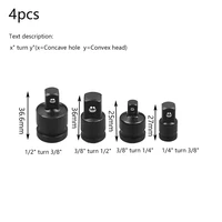 4pcs 14 38 12 universal pneumatic adaptor converter socket adapter joints ratchet electric impact wrench air impact wrenches