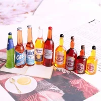 3d simulation bottle charms mini resin wine bottle jewelry making charms 10pcslot for diy necklace jewelry accessories