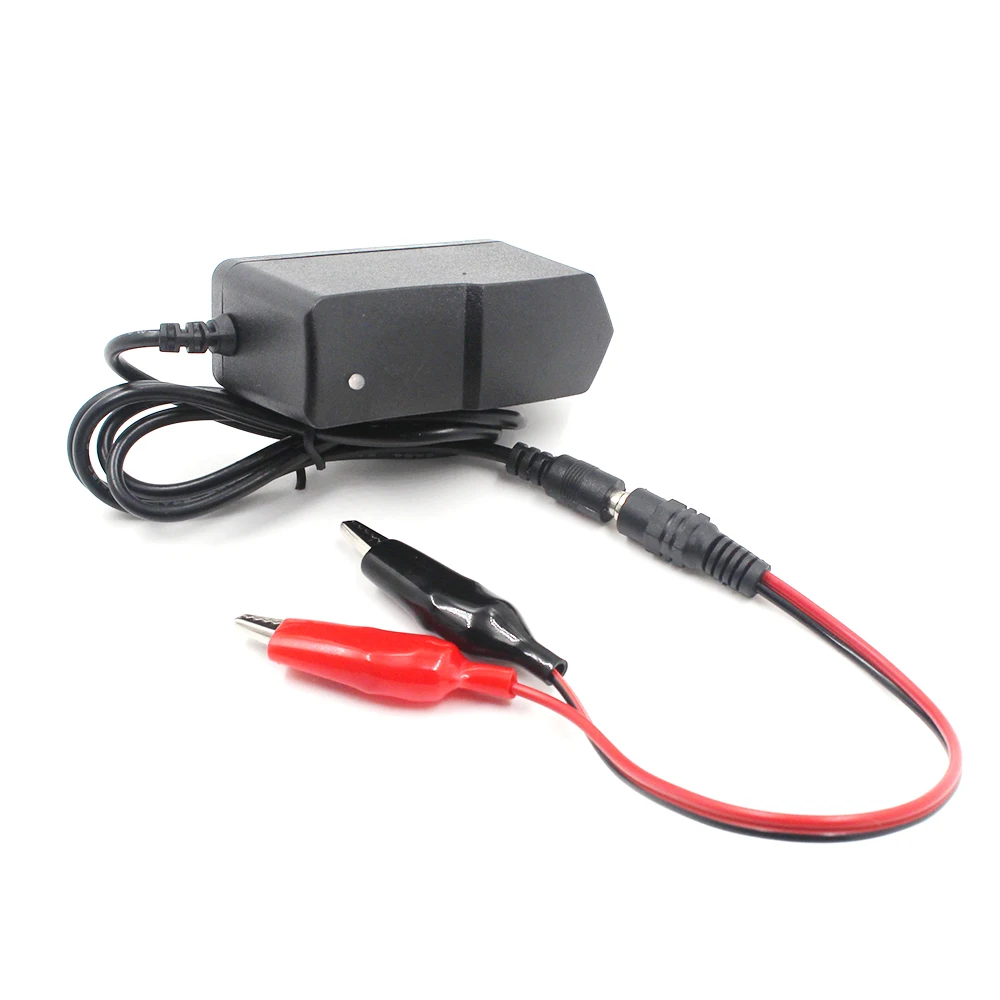 12v 1000ma lead acid dry battery charger for car motorcycle 12 volt 1a electric toy tool motor power charging adapter with clip free global shipping