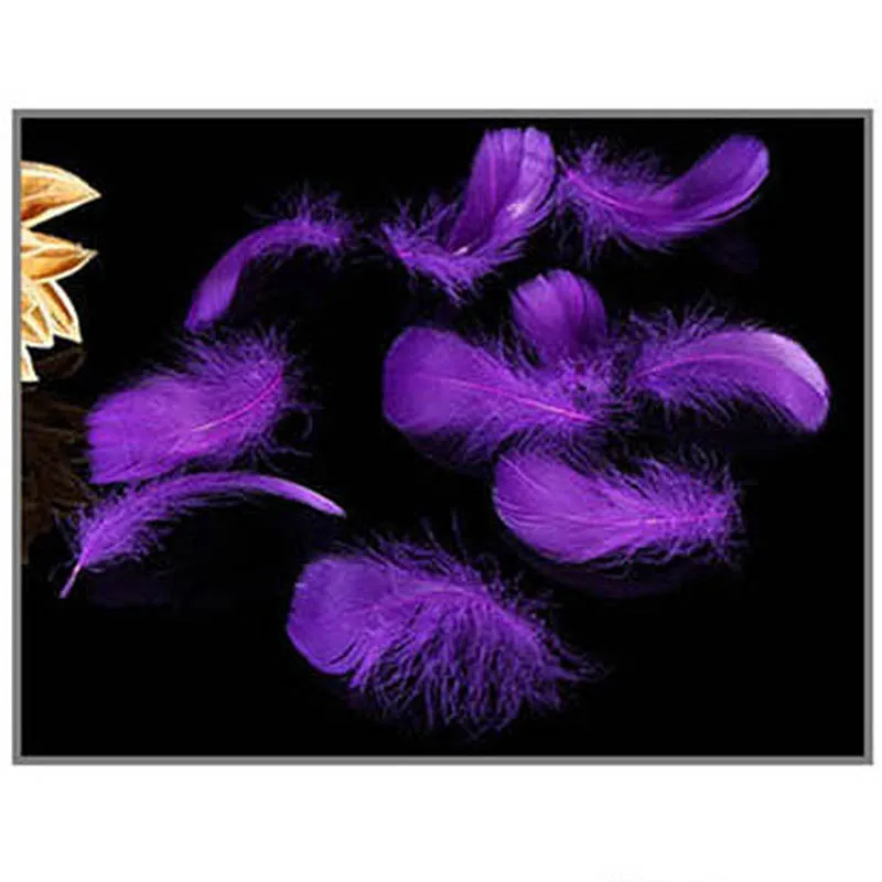 Purple Природные Перья 100 шт/Lot7-10cm маленькие плавающие гусиные перья красочные перья, пух для украшения паров ремесла - Цвет: Purple