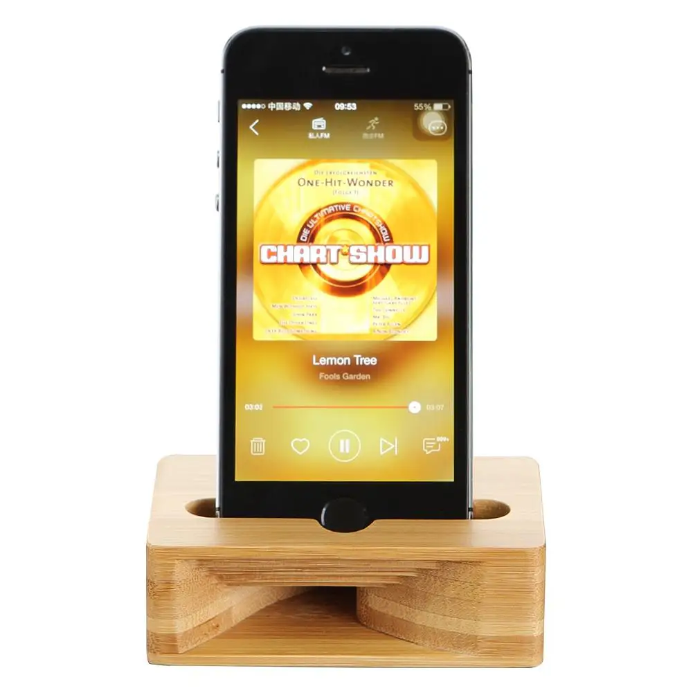 Высококачественный деревянный мобильный телефон Усилитель сотового телефона