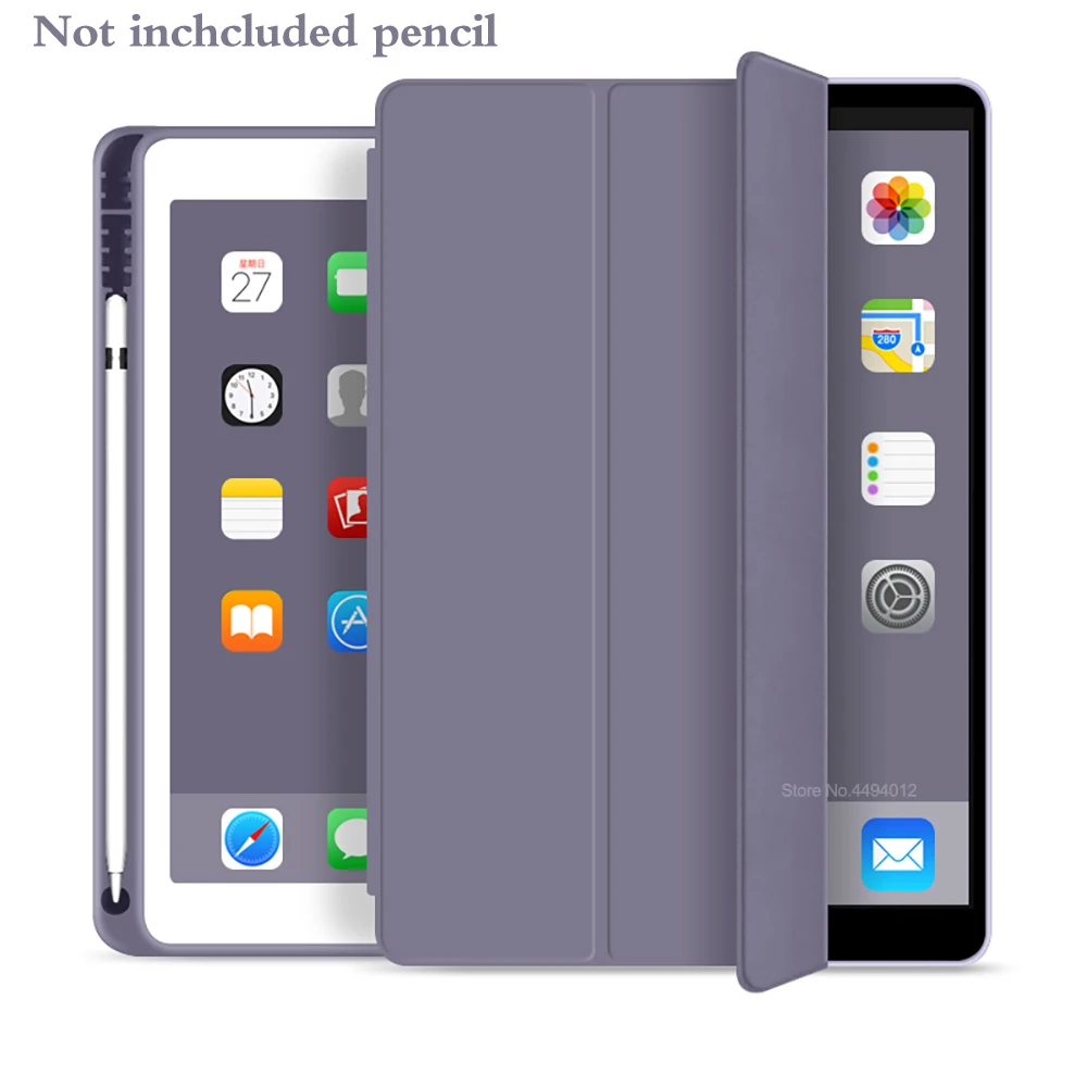 Lavender Чехол с карандашом для iPad AIR 3 10,5 A2153 A2123 A2152 A2154 из искусственной кожи, умный чехол с автоматическим пробуждением AIR 3, защитный чехол - Цвет: Lavender