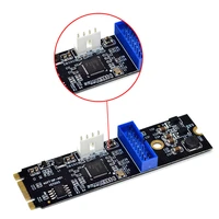 m 2 ngff nvme to usb 3 0 expansion card front 19 pin 2 ports usb 3 0 expansion adapter convert card for windows xp2003