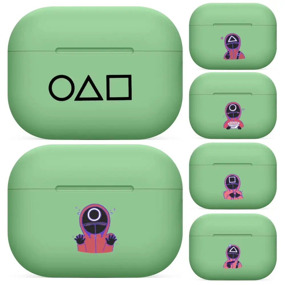

Squid Gaming Cartoon For Airpods pro 3 case Protective Bluetooth Wireless Earphone Cover Air Pods airpod case air pod cases gree