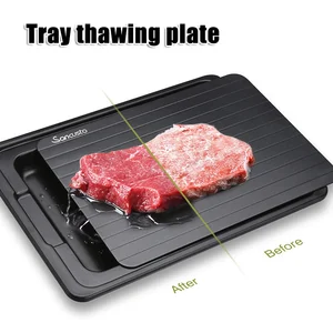 1pc fast defrost tray fast thaw frozen meat fish sea food quick defrosting plate board tray kitchen gadget tool free global shipping