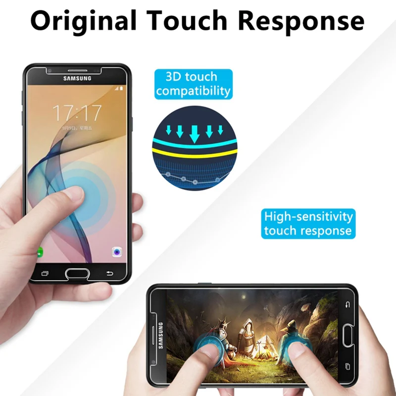 

2PCS 9H Screen Protector Glass for Samsung J330 J510 J530 J710 J730 2017 Eu Tempered Glass Front Glass for Galaxy J3 J5 J7 2015