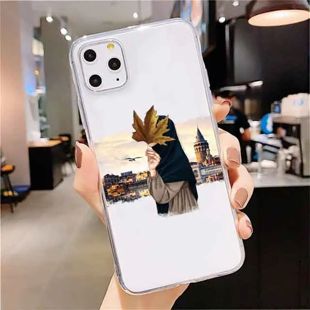 Модный чехол для телефона из ТПУ с арабской и мусульманской девушкой iphone 12mini 12 pro