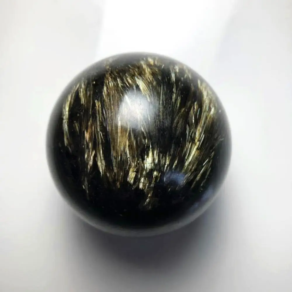 Природный астрофилит Серебристый Камень Сфера 35 40 мм флэш хрустальный шар|Камни|