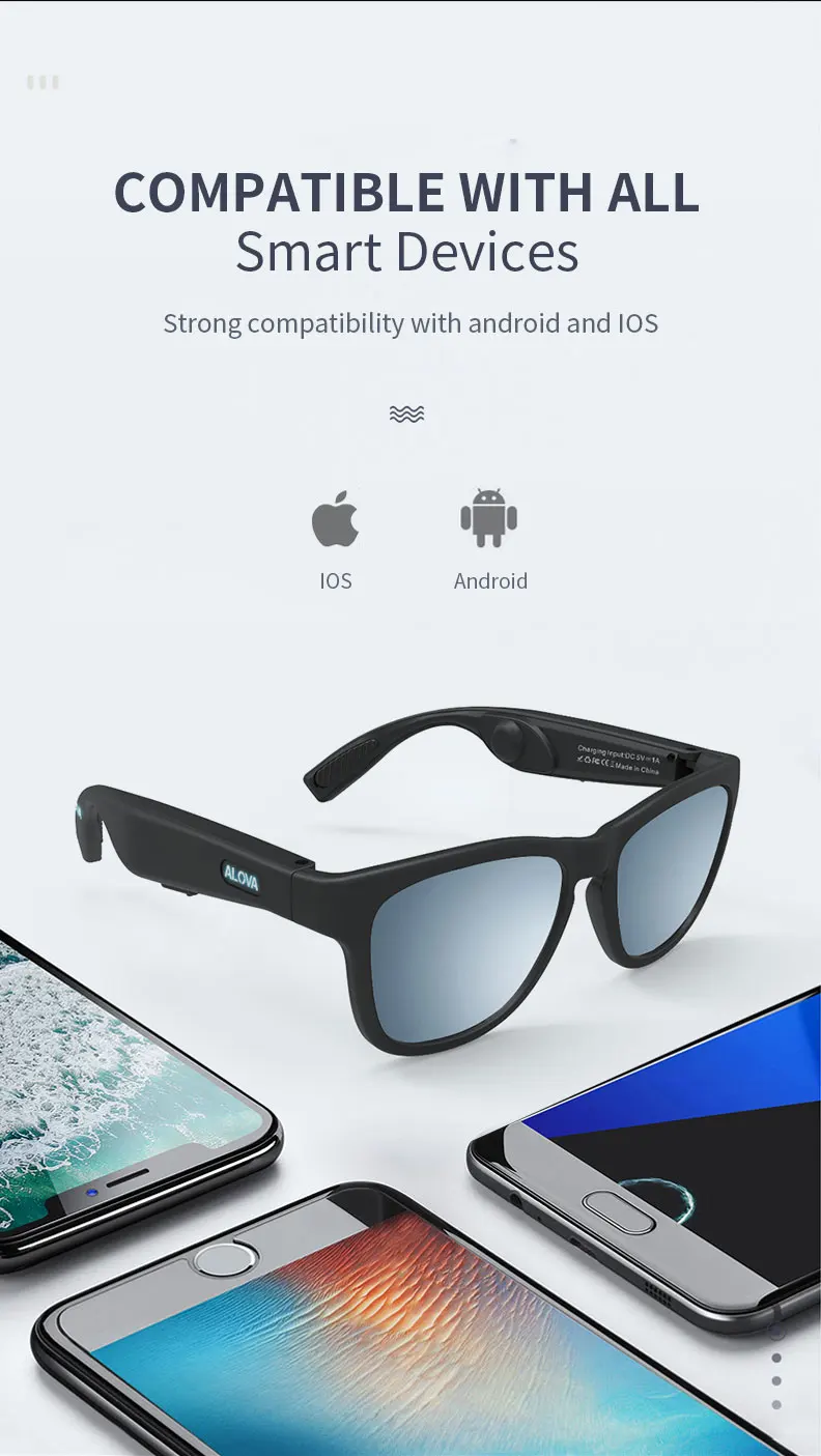 BGreen G2 спортивные bluetooth-наушники с костной проводимостью, поляризованные солнцезащитные очки, смарт-TWS, Беспроводная стереогарнитура Bluetooth