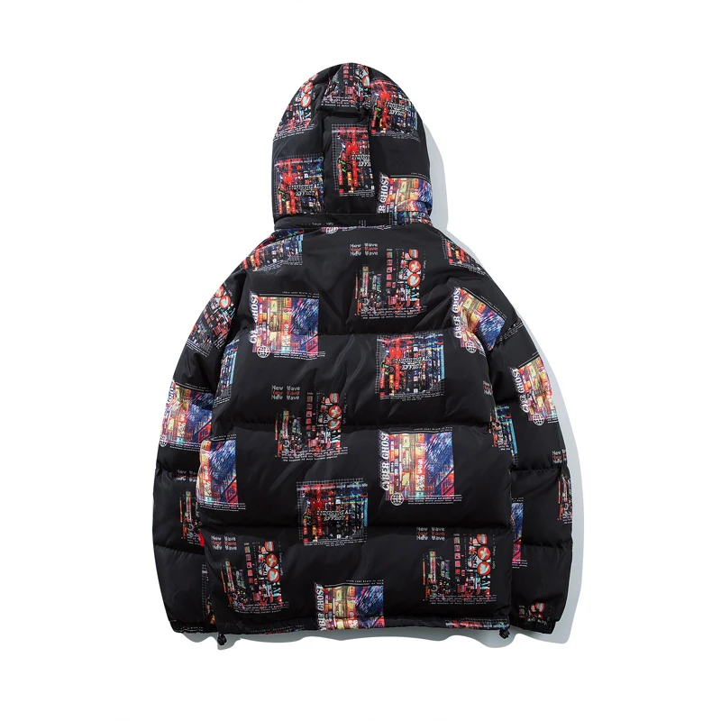 Мужские парки в стиле хип хоп Северное зимнее Канадское пуховое пальто уличная