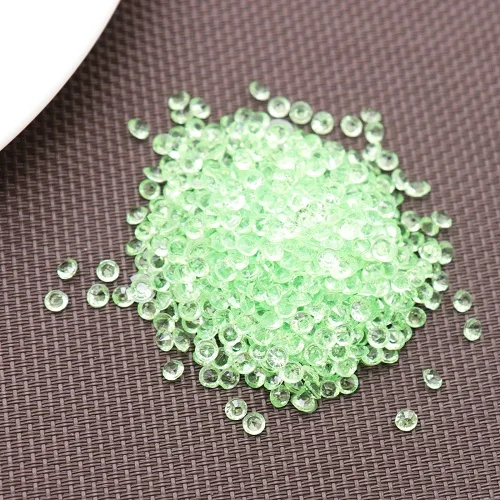 Light Green Хит 1000 шт 4,2 мм Акриловые Алмазные хрустальные блестящие прозрачные конфетти для свадебной вечеринки Конфетти украшения стола разлетающиеся бусины - Цвет: Light Green