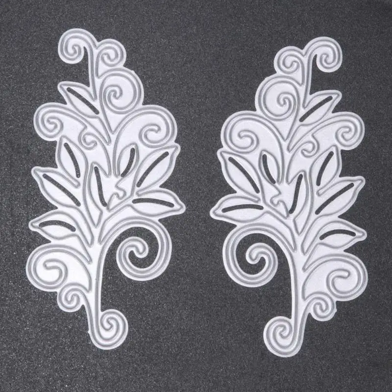 2 шт. металлический трафарет в форме листьев для фотоальбома бумажная карточка