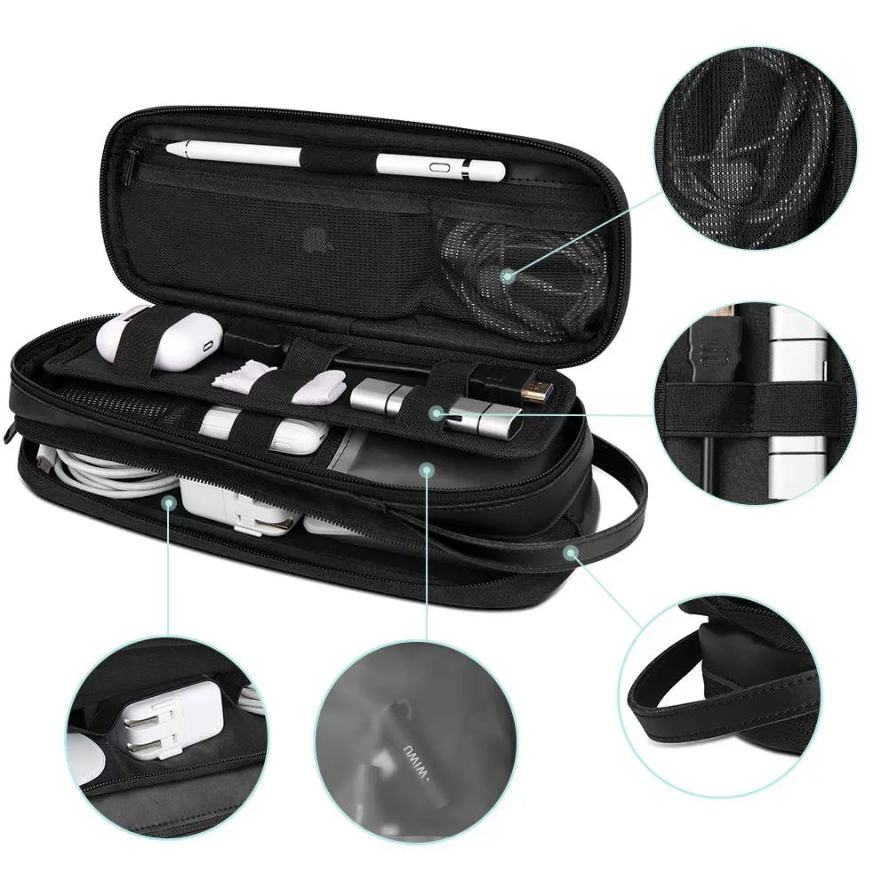 WIWU электронная сумка Органайзер для внешнего аккумулятора двухслойная