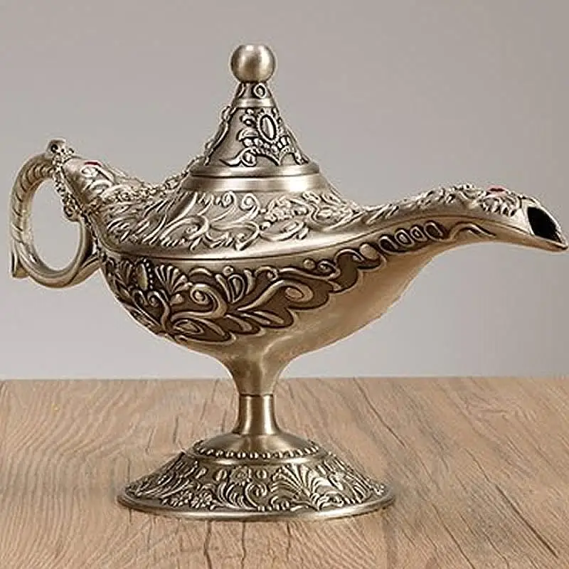 Винтажная модель сказочная Лампа Волшебная лампа сплав цинка ремесло для