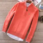 Новинка 100%, мужские свитера с длинным рукавом и вышивкой, Повседневная плотная трикотажная одежда, модные мужские трикотажные пальто