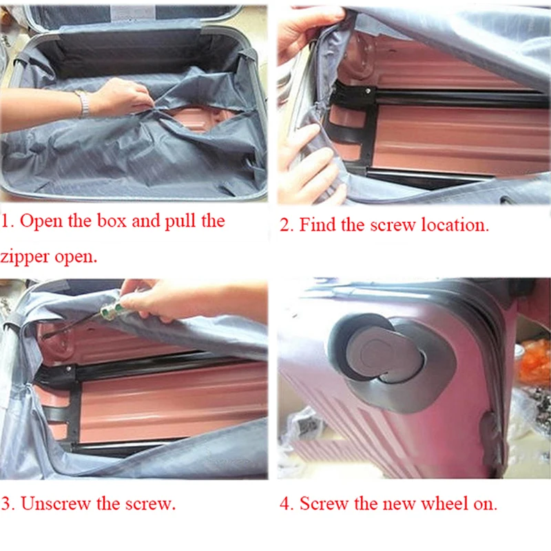 1 пара два размера сменные багажные колеса чемоданы аксессуары универсальные