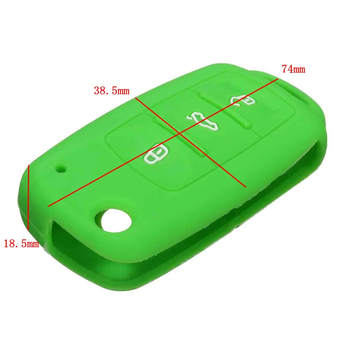 

Silicone 3 Button Flip Remote Key Case Fob Cover Holder For VW /Golf /Bora /Beetle 13 Colors