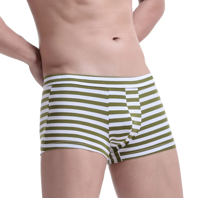Мужское нижнее белье мужское сексуальные полосатые хлопковые удобные трусы