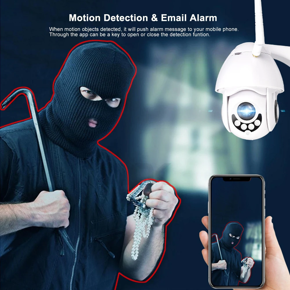 Wifi камера 1080P PTZ открытый скоростной купол беспроводной проводной CCTV безопасности IP камера 2MP HD IR двухстороннее аудио Onvif Yoosee APP