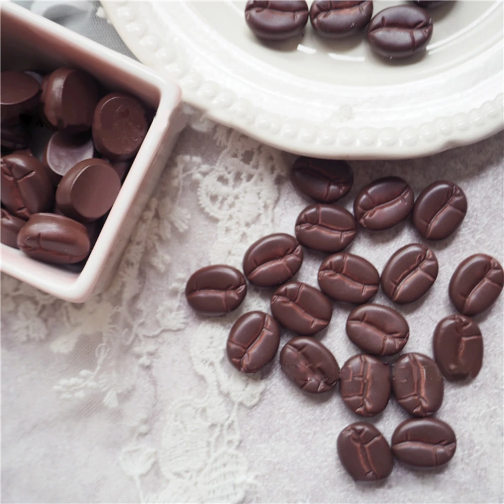 10 шт. амулеты имитация кофейных зерен Смола дополнение для слизи DIY клейкие