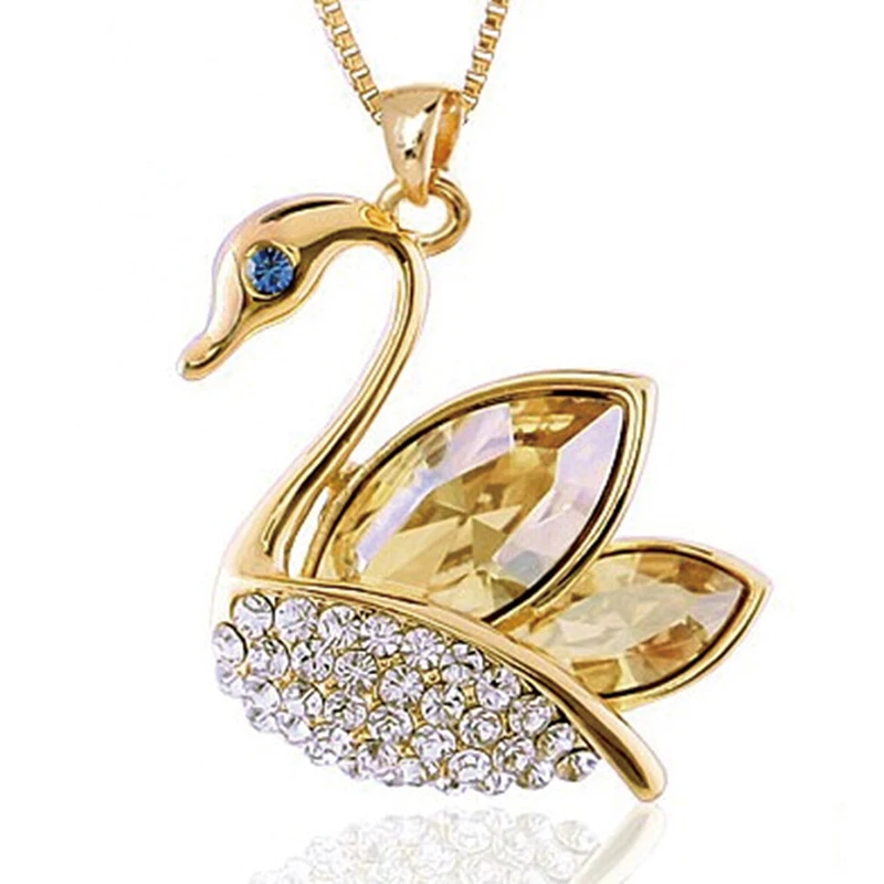 

Female Crystal Swan Pendant Jewelry Japanese and Korean Version Valentine's Day Short Clavicle Necklace Couples Gift XL001-33