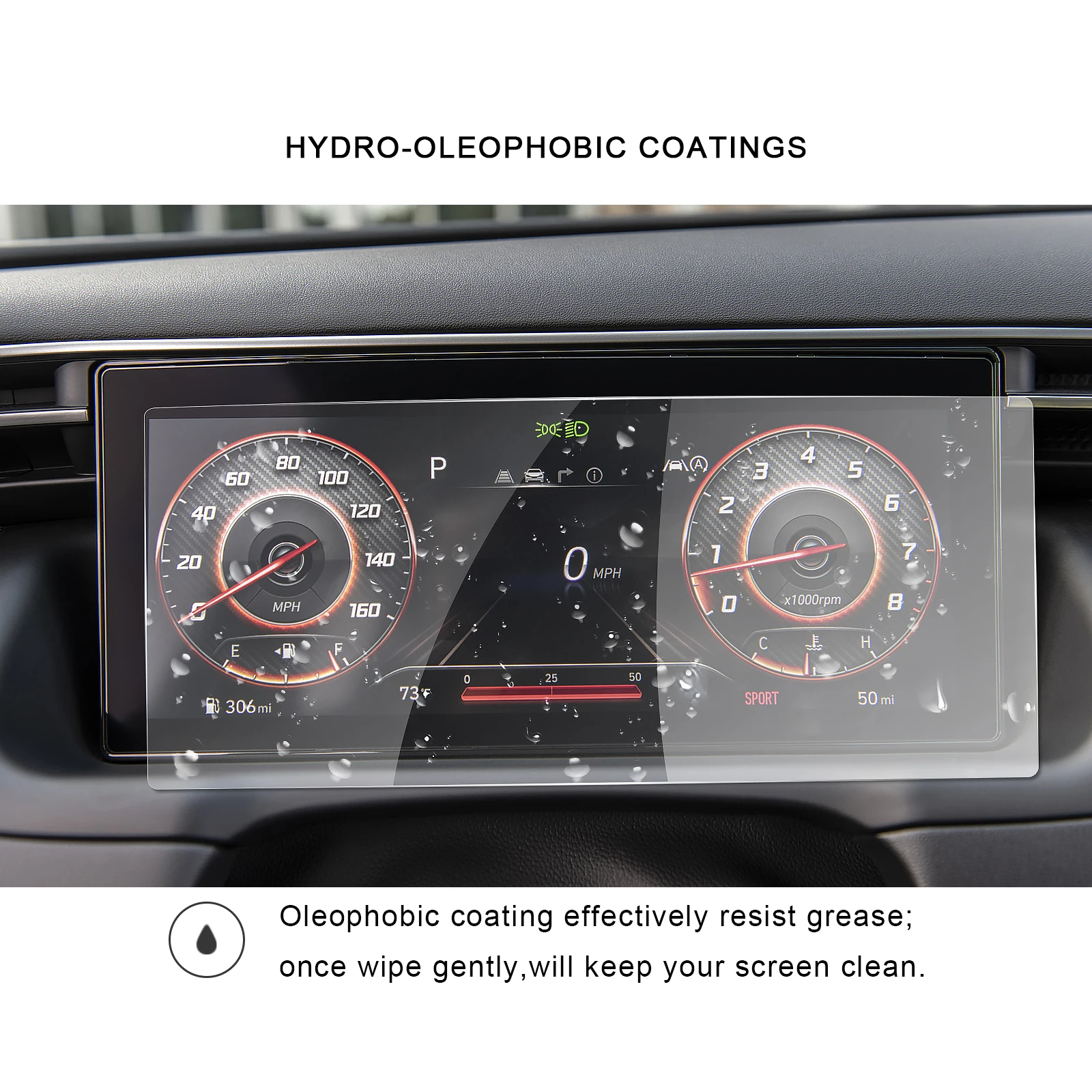 ruiya for 2021 tucson nx4 10 25 inch car lcd instrument screen protector auto interior accessories tempered glass film 268116mm free global shipping