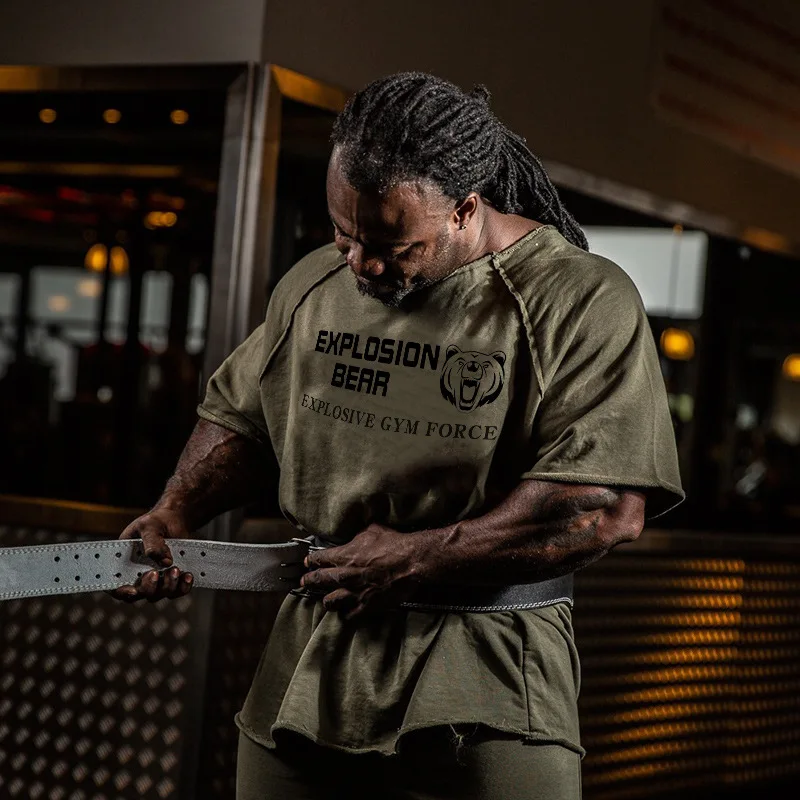 Мужская хлопковая футболка с коротким рукавом и круглым вырезом принтом | одежда