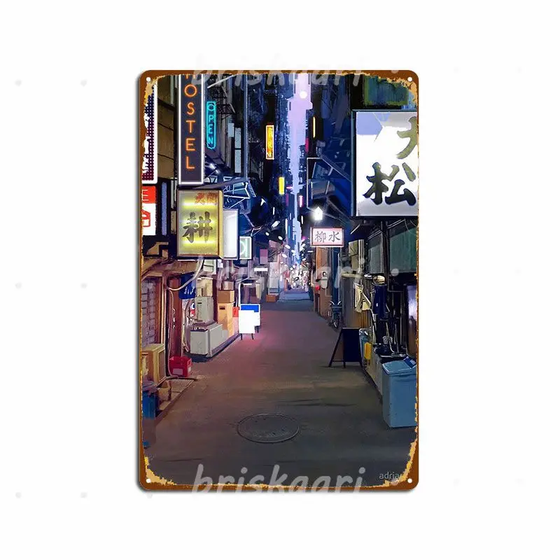 

Night In Japan Metal Signs Poster Wall Cave Garage Club Create Metal Posters