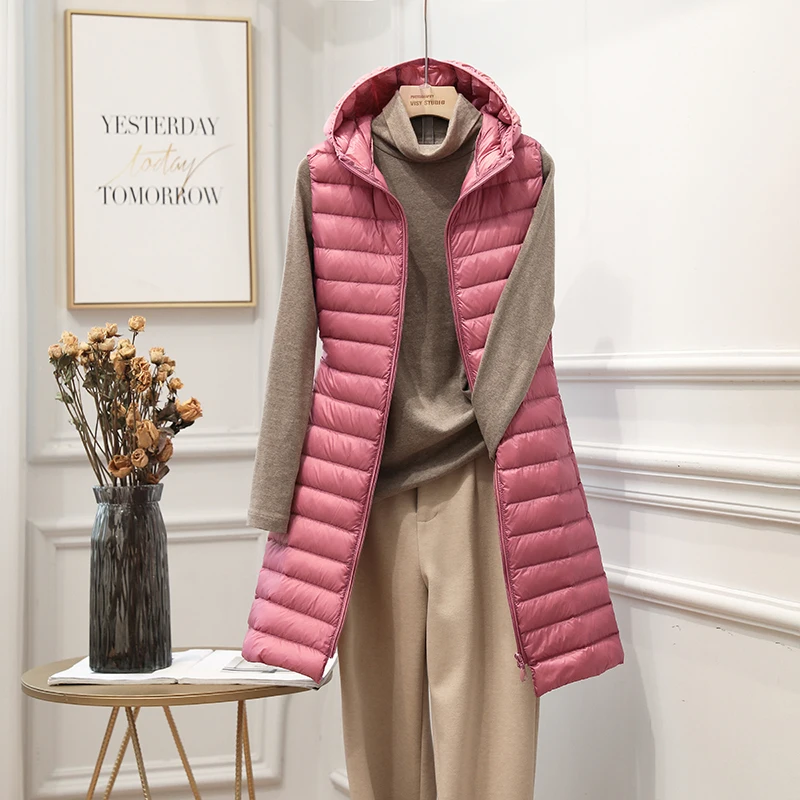 Fitaylor Зимний новый женский ультра-светильник на белом утином пуху куртка молнии