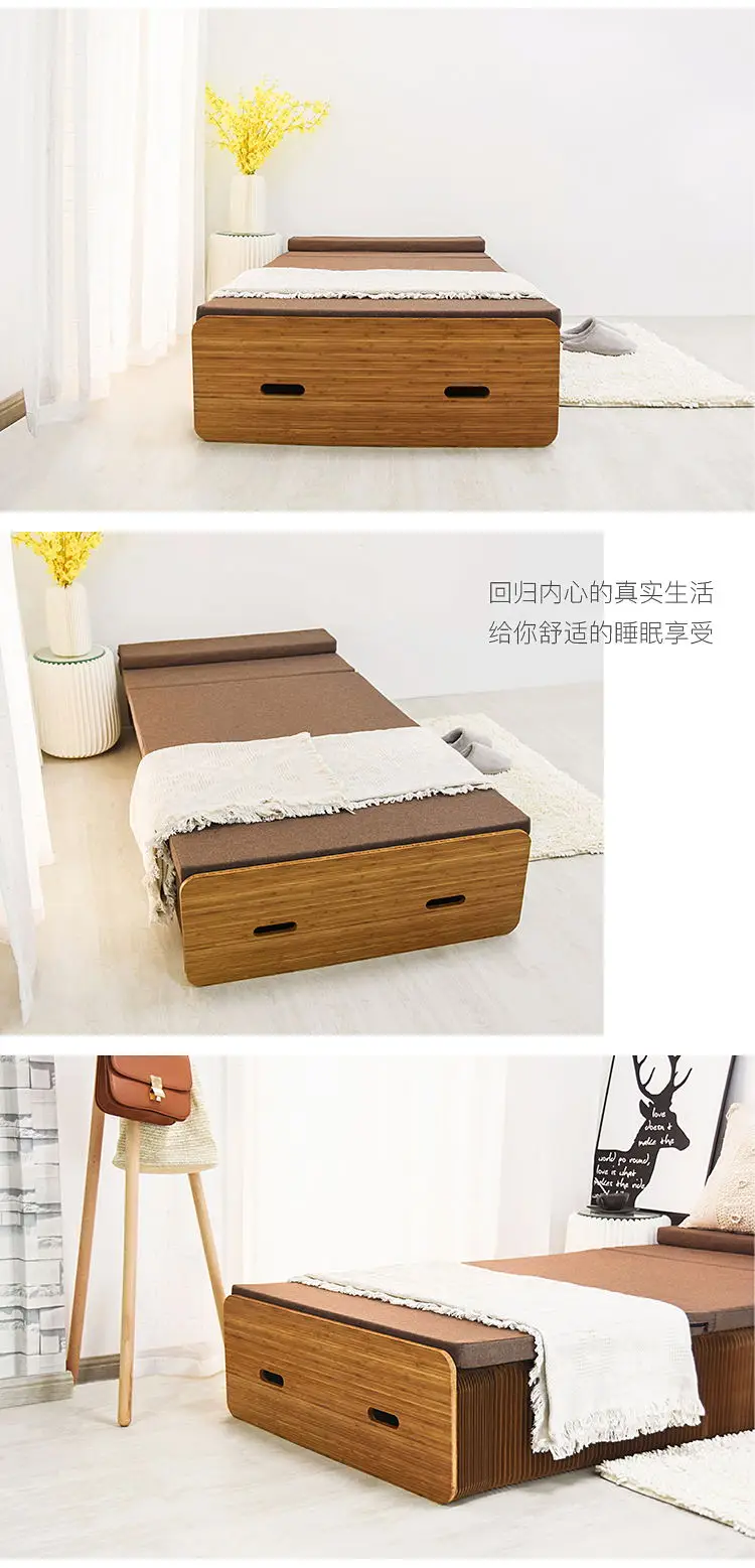 Paper Bed Folding Bed Creative Single Multifunctional Invisible Leisure Office