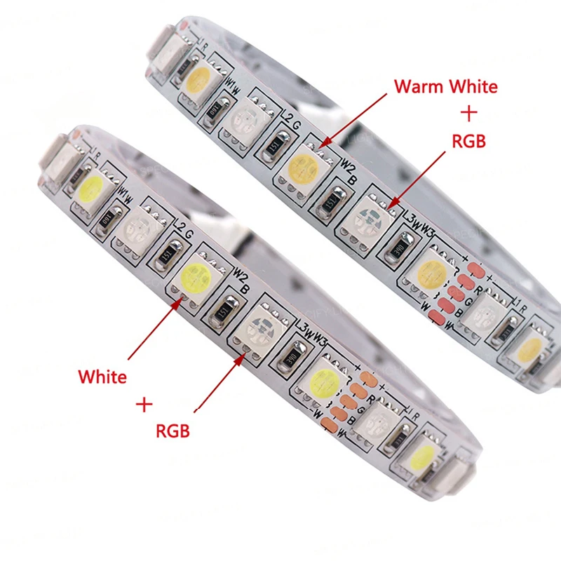 Светодиодная лента SMD5050 RGBWW 12 В гибкая светящаяся для комнаты отеля ТВ стен