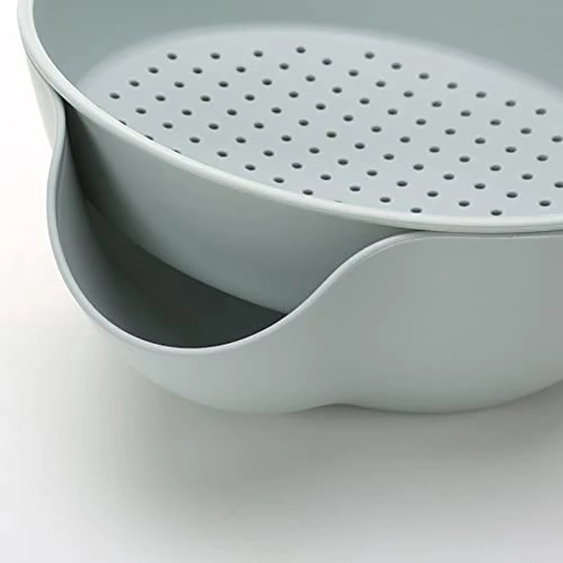 

2 in 1 Kitchen Strainer,Plastic Washing Bowl Detachable Strainers Set