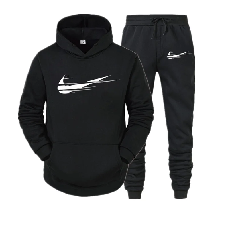 

Tracksuit Men Fashion Hoodie Suit Brand Print Autumn Casual Hoodiepants Men Suit Sports Two Piece Men Clothes Sportswear Set