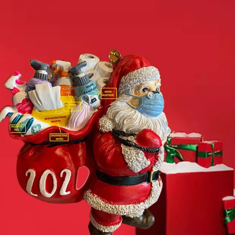 

2020 Christmas Tree Hanging Ornament Resin Santa Claus Christmas Decorations