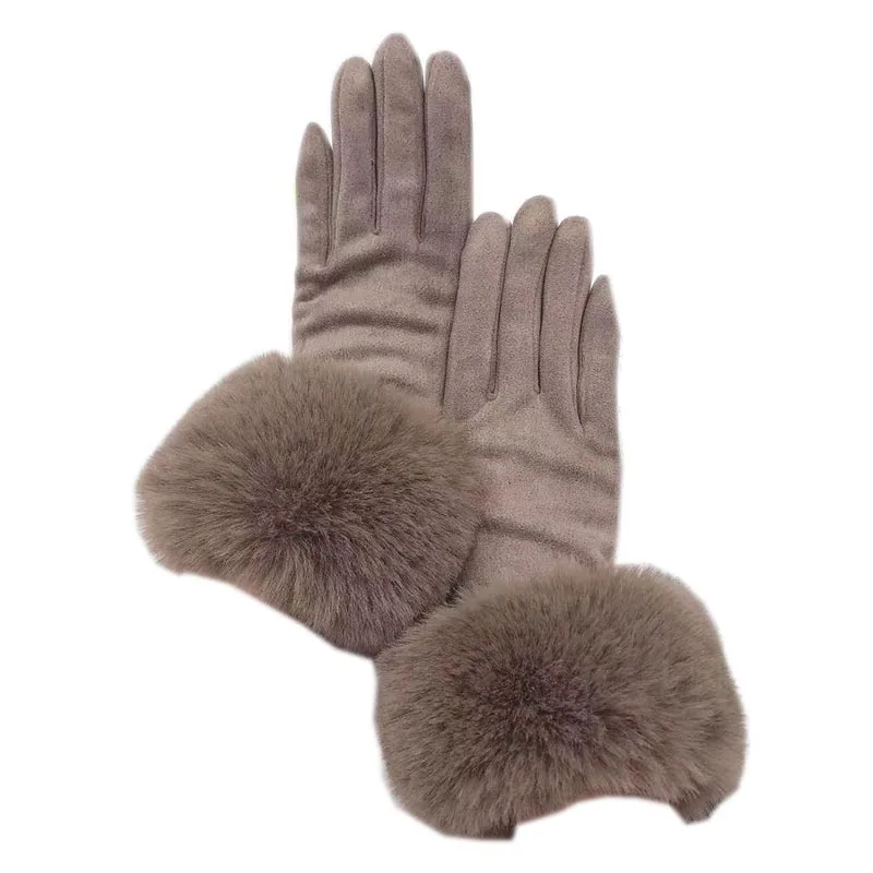 Перчатки зимние женские из искусственного меха 2021-00 | Аксессуары для одежды
