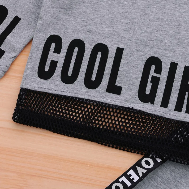 

Baby Girls Clothes Set Girls Letter Print Sets Baby Kids Soft Long Sleeve Cotton Knitted Tops+Long Pants Casual Costume Set