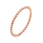 JHSL 1,5 мм маленькие серебряные розовые золотые цвета из нержавеющей стали витые женские кольца модные ювелирные изделия США Размер 4 5 6 7 8 9