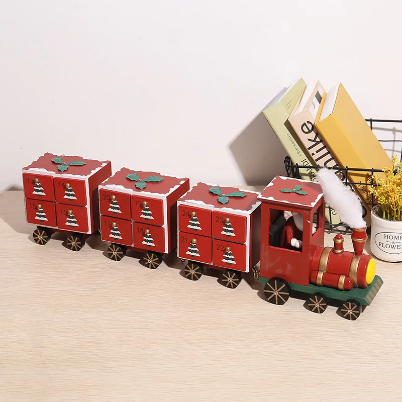 

Рождественская сборка «сделай сам», деревянный четырехмаленький поезд, детский подарок на день рождения, оконные украшения, украшение для ...