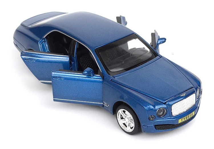 1/32 модель автомобиля из сплава Mulsanne, игрушка, 6 открывающихся дверей, металлическая автоматическая модель литья под давлением, имитирующая светильник, детский подарок для коллекции игрушек