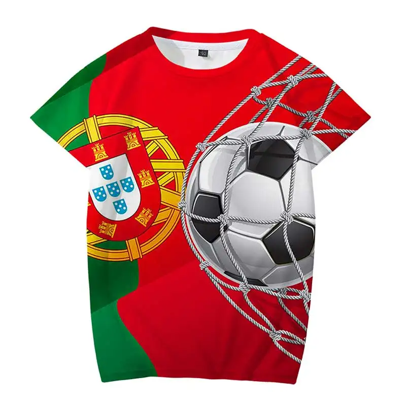 

2021 Summer Football T-shirt 4t-4xl Oversize Polyester 3d Printed Teen T-shirt Funny Casual Short Sleeve Tee Shirts Unisex Tops