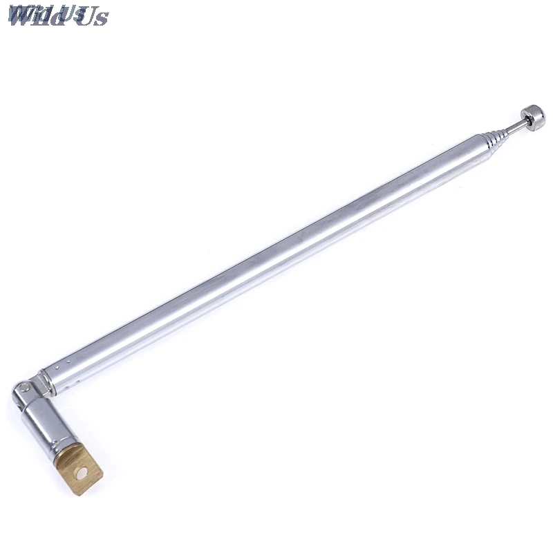 7-секционная телескопическая антенна для радио ТВ серебристая увеличенная общая