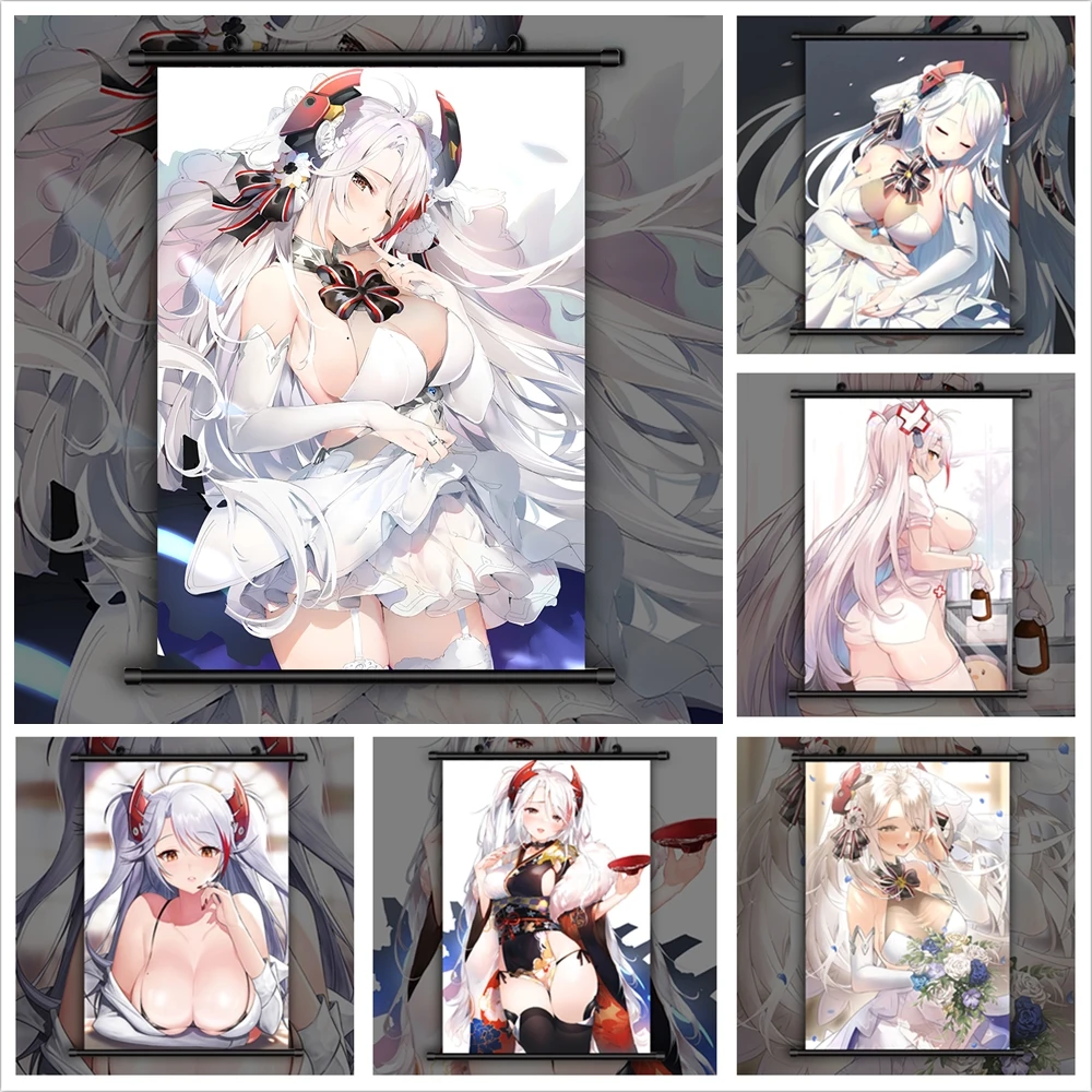 

Azur Lane Prinz Eugen Wedding Dress Nurse Anime Manga HD Print Wall Poster Scroll