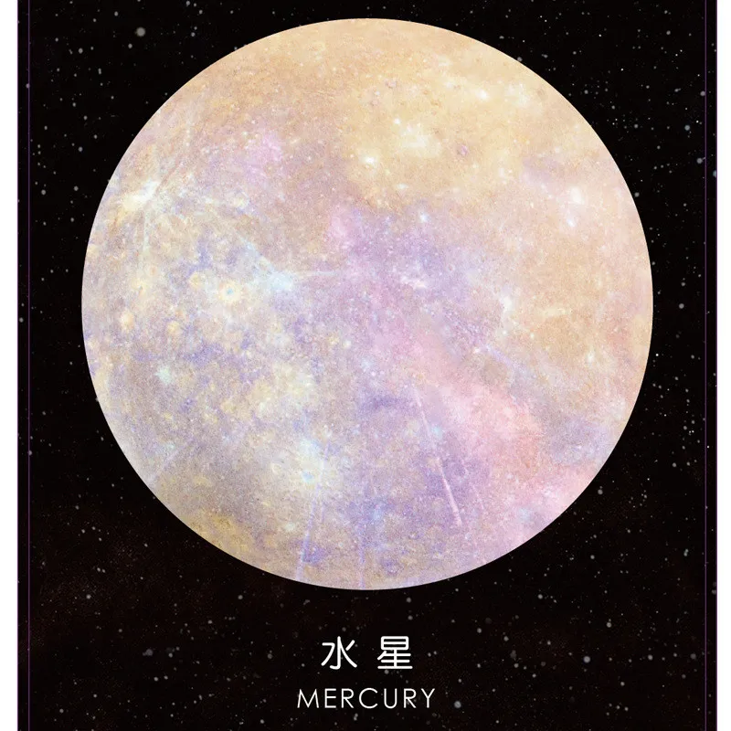 

30Pcs/Pack Stationery Stick Planet Earth Pluto Moon Mini Memo Pad N Times Sticky Notes School Supply Bookmark Label