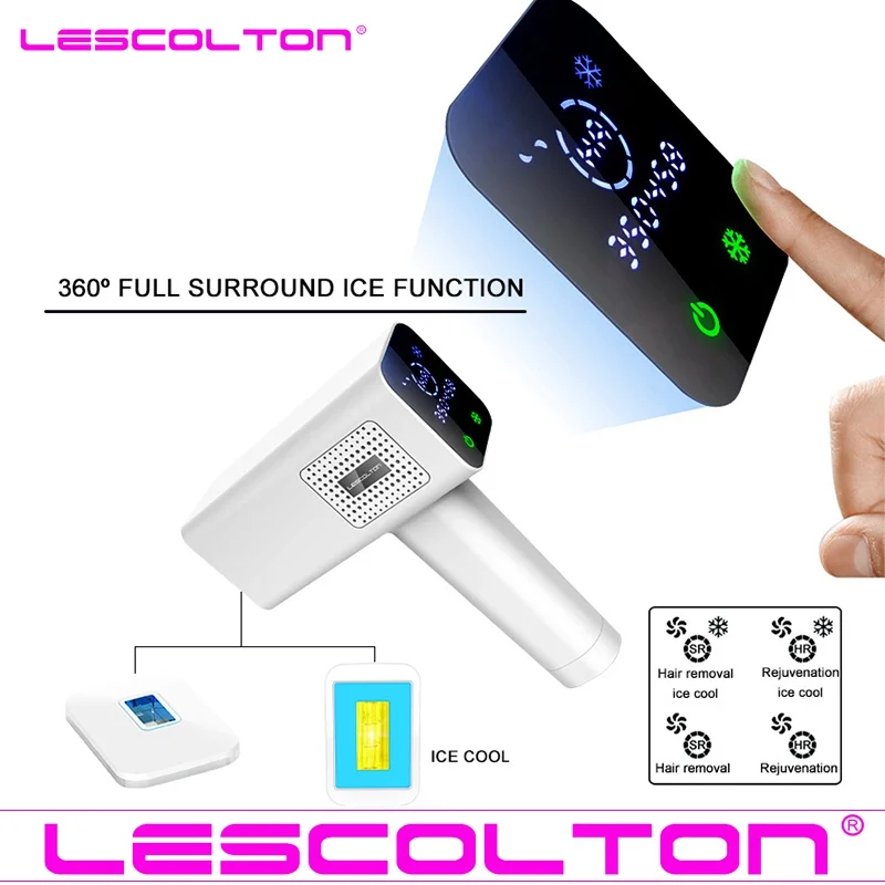 Новейший Эпилятор Lescolton IPL, перманентное лазерное удаление волос, 4 в 1, ICECOOL depilador, лазерный триммер для бикини, фотоэпилятор