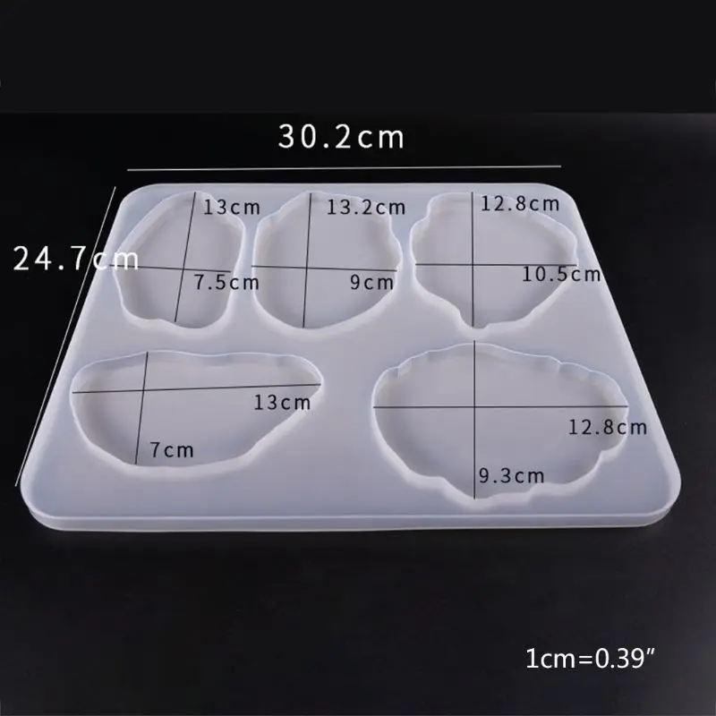 

DIY Wave Coaster Crystal Epoxy Mold Manual Mirror UV Resin Rectangle Table Decoration Silicone Mould Crafts Making